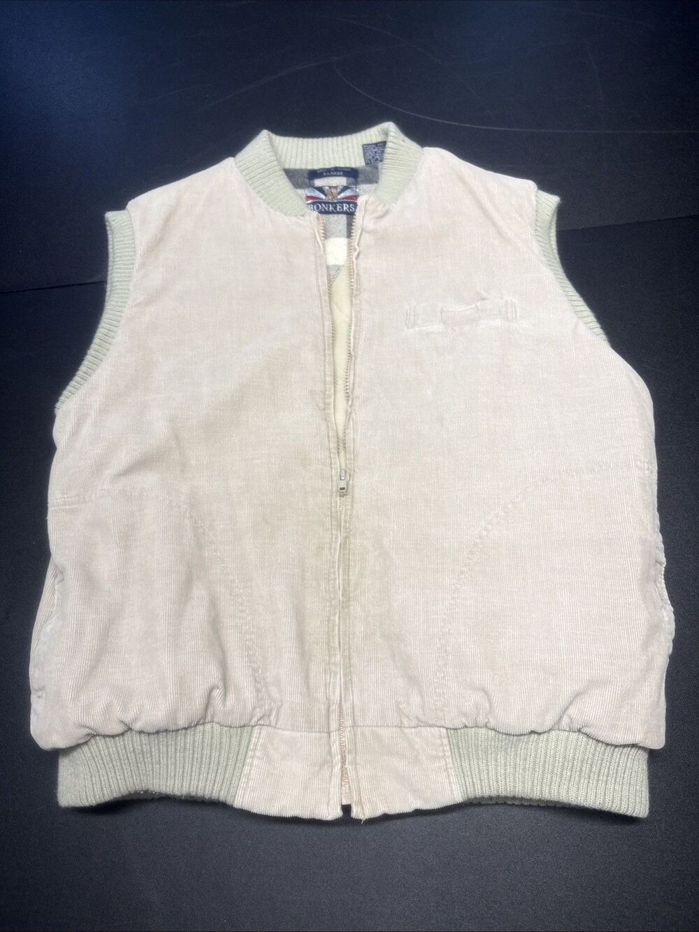 Mens Corduroy Quilted Lined Vest Bonkers Of London Hunting Fishing Hiking Sz XL